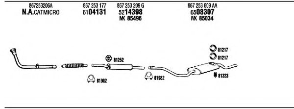 FONOS VW20515B Exhaust System